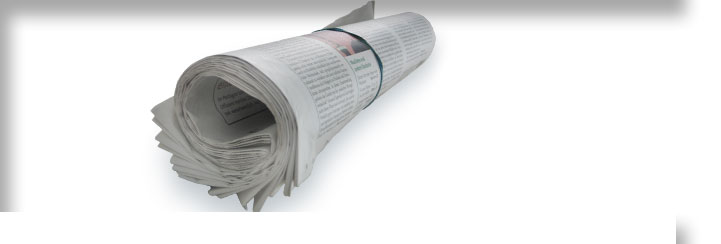 Bild einer zusammengerollten Zeitung